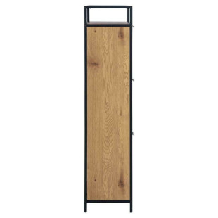Szafka na buty Actona Seaford | 56x129cm | Dąb Dziki/Czarny