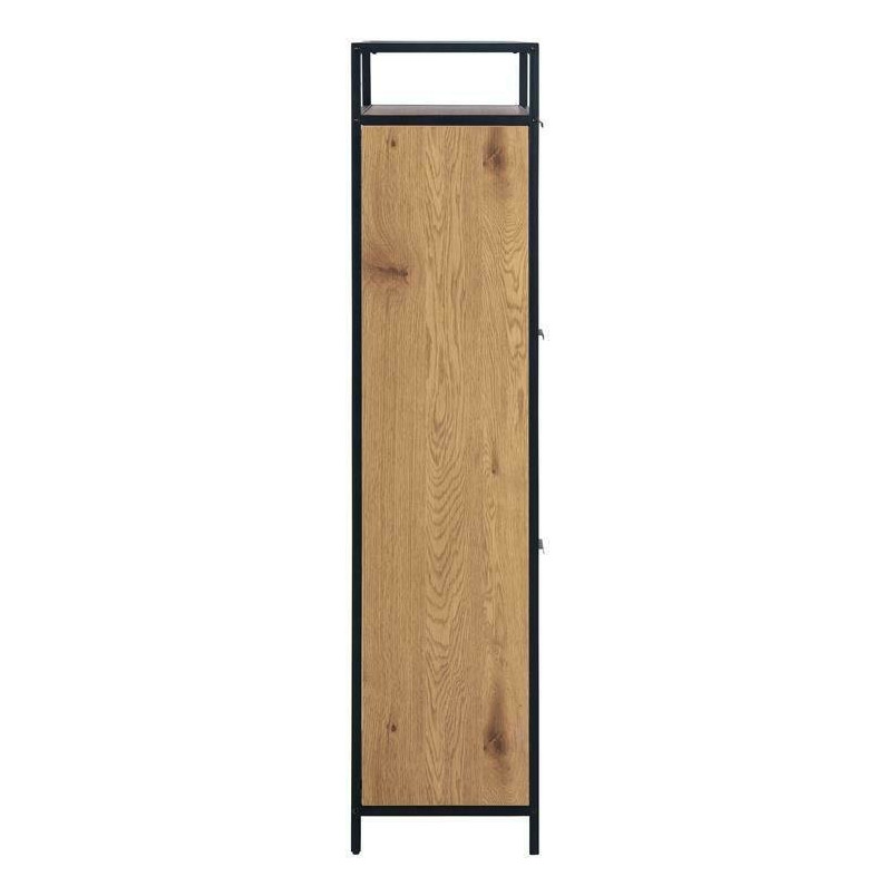 Szafka na buty Actona Seaford | 56x129cm | Dąb Dziki/Czarny