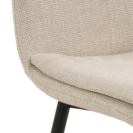 Krzesło Becca Actona - Beżowe, Tkanina Basel | Komfort i Styl