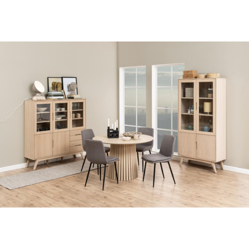 Krzesło Becca Actona: Szare, Tapicerowane, Nowoczesny Design