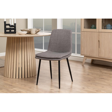 Krzesło Becca Actona: Szare, Tapicerowane, Nowoczesny Design