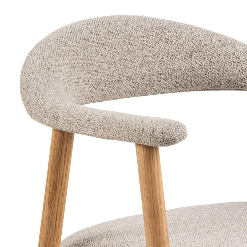 Krzesło Actona Addi: Drewno dąb Monza, beżowe - Stylowy design