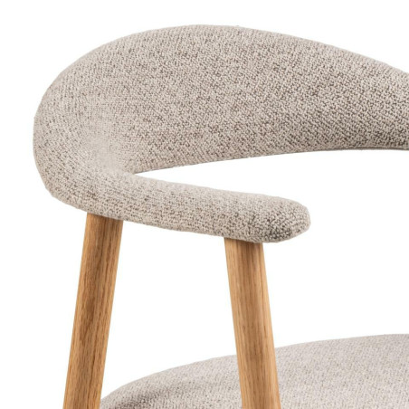 Krzesło Actona Addi: Drewno dąb Monza, beżowe - Stylowy design