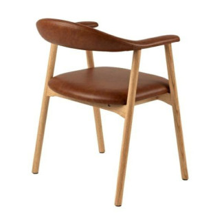 Krzesło Actona Addi PU - Drewno Dąb, Eko Skóra | Elegancki Design