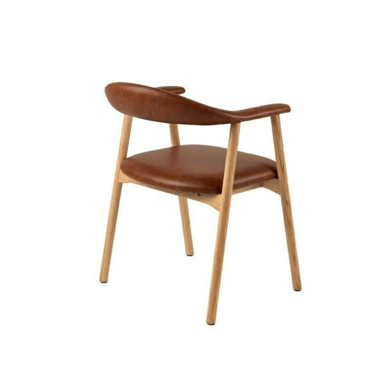 Krzesło Actona Addi PU - Drewno Dąb, Eko Skóra | Elegancki Design