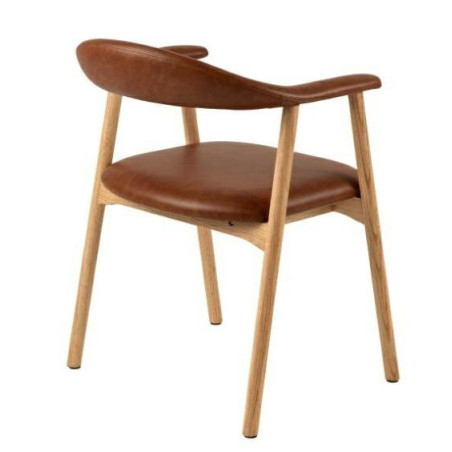 Krzesło Actona Addi PU - Drewno Dąb, Eko Skóra | Elegancki Design