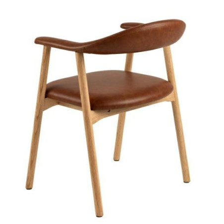 Krzesło Actona Addi PU - Drewno Dąb, Eko Skóra | Elegancki Design