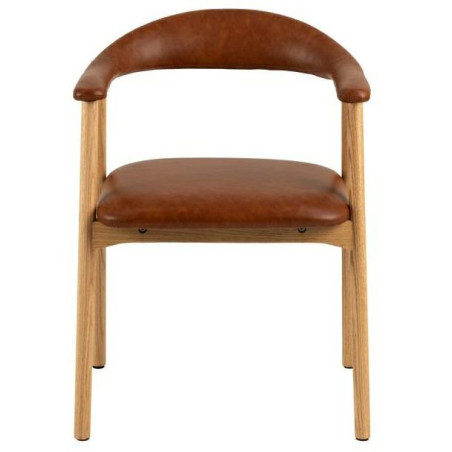 Krzesło Actona Addi PU - Drewno Dąb, Eko Skóra | Elegancki Design