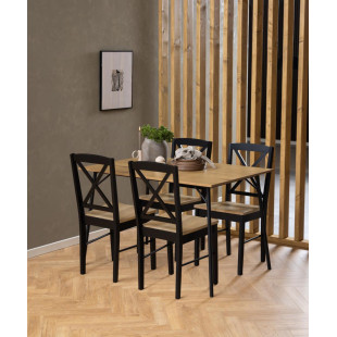 Stół loft Actona Peru 120x80cm | Dąb Dziki / Czarny - Kup Teraz!