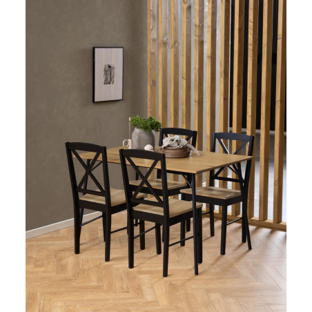 Stół loft Actona Peru 120x80cm | Dąb Dziki / Czarny - Kup Teraz!