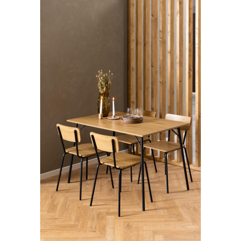 Stół loft Actona Peru 120x80cm | Dąb Dziki / Czarny - Kup Teraz!