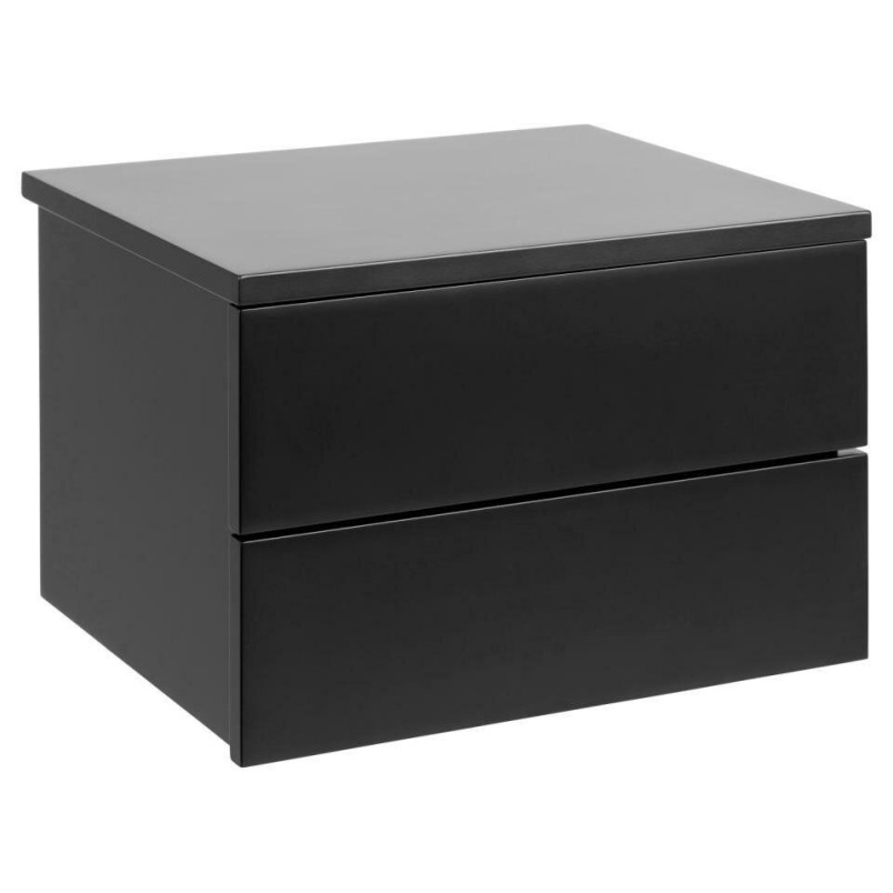 Szafka nocna wisząca Actona Avignon 37cm | Czarna, 2 szuflady
