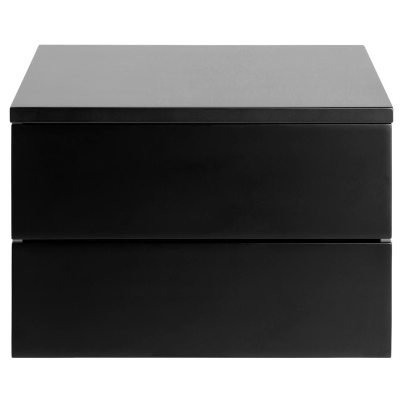 Szafka nocna wisząca Actona Avignon 37cm | Czarna, 2 szuflady