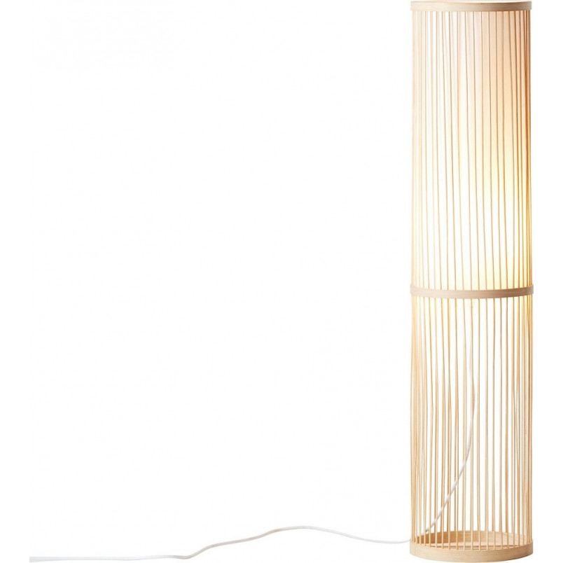 Lampa podłogowa bambusowa Nori - Boho styl | Brilliant