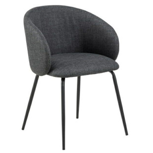 Eleanor Actona: Szare krzesło tapicerowane z tkaniny Basel | Skandynawski Design