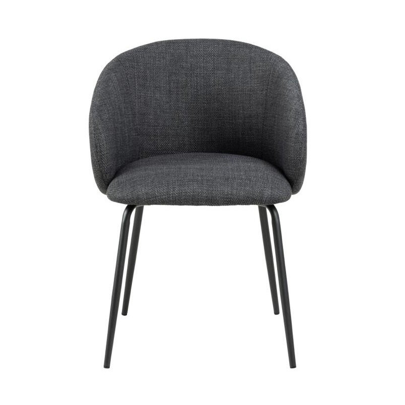 Eleanor Actona: Szare krzesło tapicerowane z tkaniny Basel | Skandynawski Design