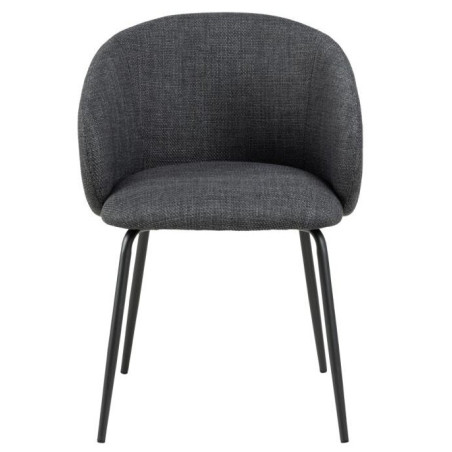 Eleanor Actona: Szare krzesło tapicerowane z tkaniny Basel | Skandynawski Design