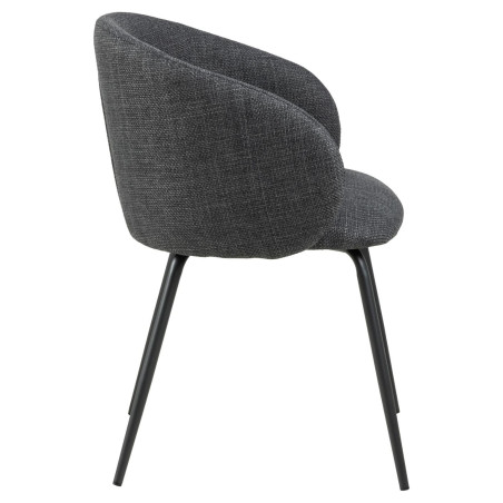Eleanor Actona: Szare krzesło tapicerowane z tkaniny Basel | Skandynawski Design