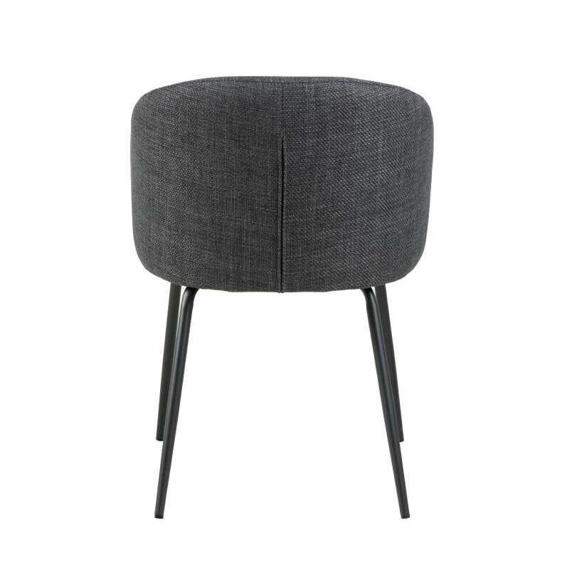 Eleanor Actona: Szare krzesło tapicerowane z tkaniny Basel | Skandynawski Design