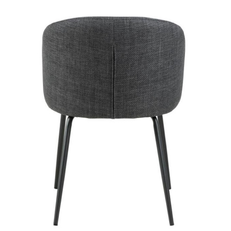 Eleanor Actona: Szare krzesło tapicerowane z tkaniny Basel | Skandynawski Design