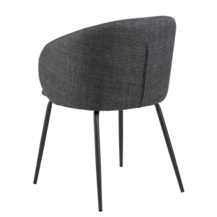 Eleanor Actona: Szare krzesło tapicerowane z tkaniny Basel | Skandynawski Design