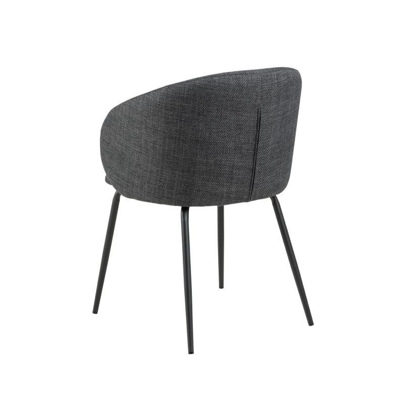 Eleanor Actona: Szare krzesło tapicerowane z tkaniny Basel | Skandynawski Design