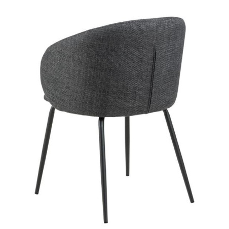 Eleanor Actona: Szare krzesło tapicerowane z tkaniny Basel | Skandynawski Design