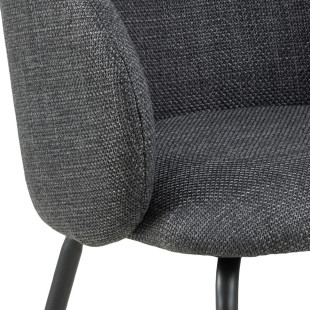 Eleanor Actona: Szare krzesło tapicerowane z tkaniny Basel | Skandynawski Design