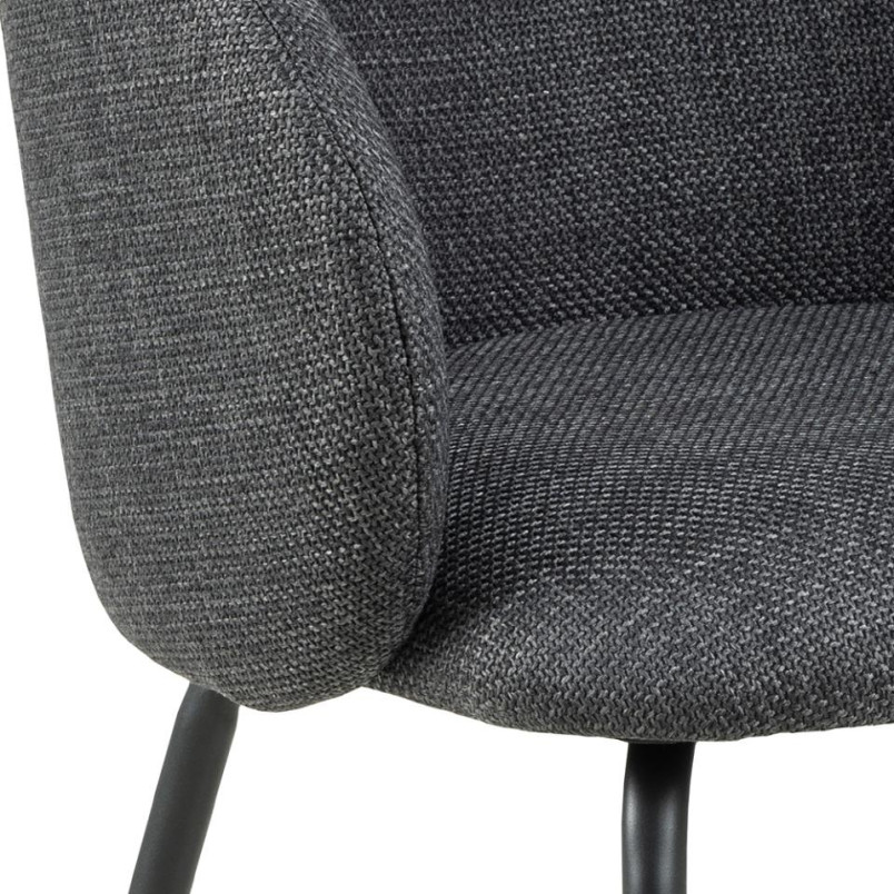 Eleanor Actona: Szare krzesło tapicerowane z tkaniny Basel | Skandynawski Design