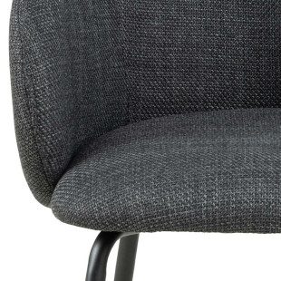 Eleanor Actona: Szare krzesło tapicerowane z tkaniny Basel | Skandynawski Design