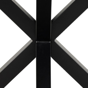 Stół okrągły Actona Heaven | Szary ceramiczny blat, czarna podstawa