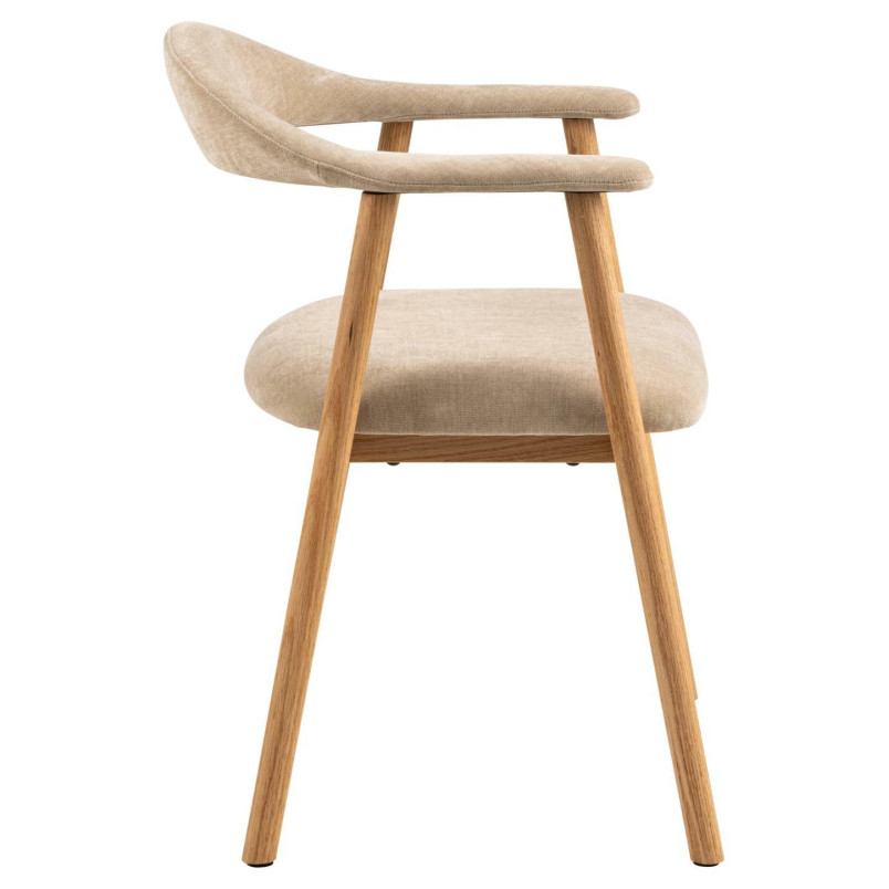 Krzesło Actona Addi: Drewno dąb, Beżowy – Stylowy Design