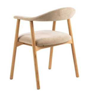 Krzesło Actona Addi: Drewno dąb, Beżowy – Stylowy Design