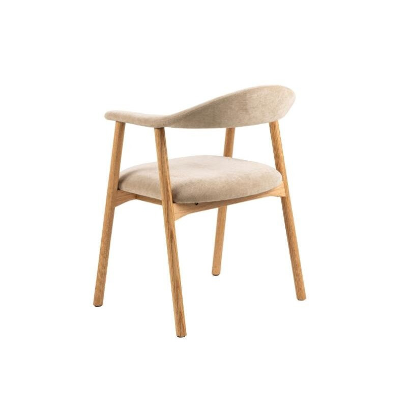 Krzesło Actona Addi: Drewno dąb, Beżowy – Stylowy Design