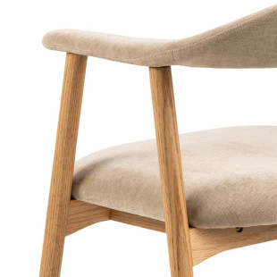 Krzesło Actona Addi: Drewno dąb, Beżowy – Stylowy Design