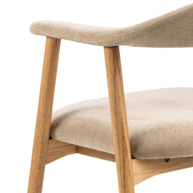 Krzesło Actona Addi: Drewno dąb, Beżowy – Stylowy Design