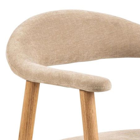 Krzesło Actona Addi: Drewno dąb, Beżowy – Stylowy Design