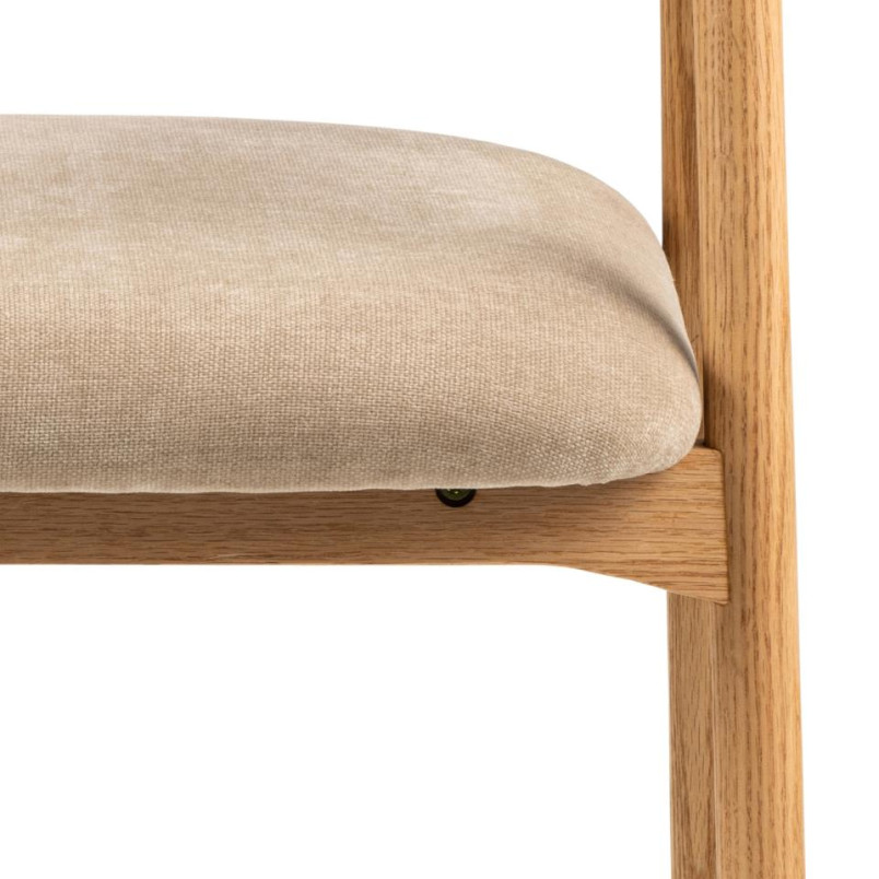 Krzesło Actona Addi: Drewno dąb, Beżowy – Stylowy Design