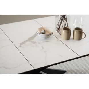 Stół rozkładany Irwine Actona | Ceramiczny, biały/czarny | Kup online