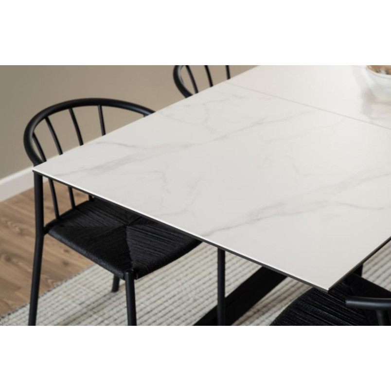 Stół rozkładany Irwine Actona | Ceramiczny, biały/czarny | Kup online