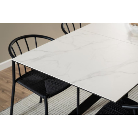 Stół rozkładany Irwine Actona | Ceramiczny, biały/czarny | Kup online