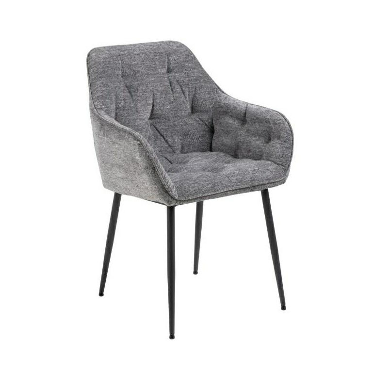 Krzesło Actona Brooke: Pikowane, antracytowe | Elegancki design