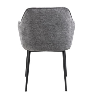 Krzesło Actona Brooke: Pikowane, antracytowe | Elegancki design