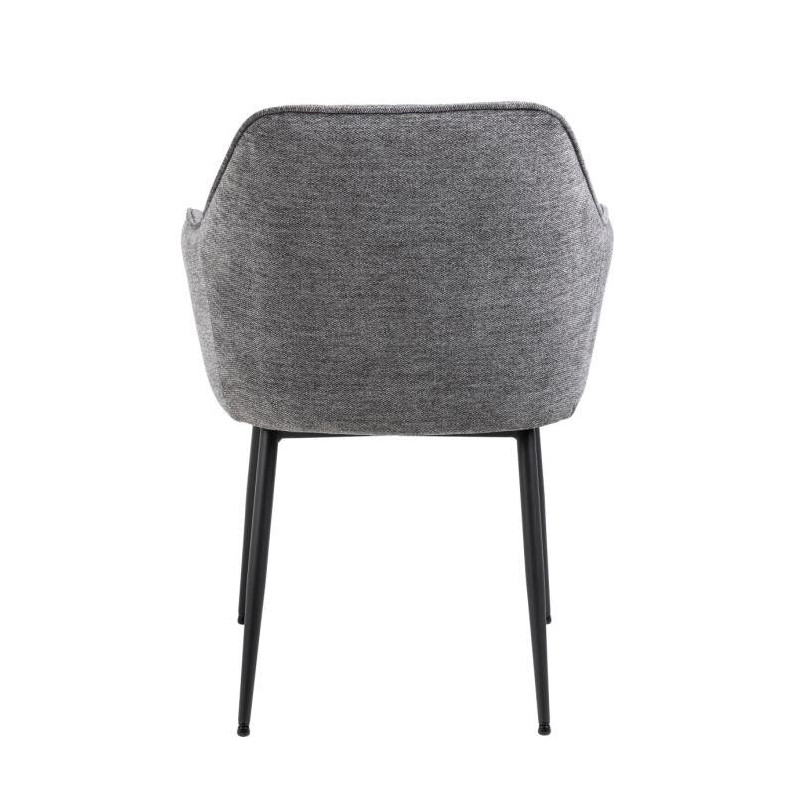 Krzesło Actona Brooke: Pikowane, antracytowe | Elegancki design