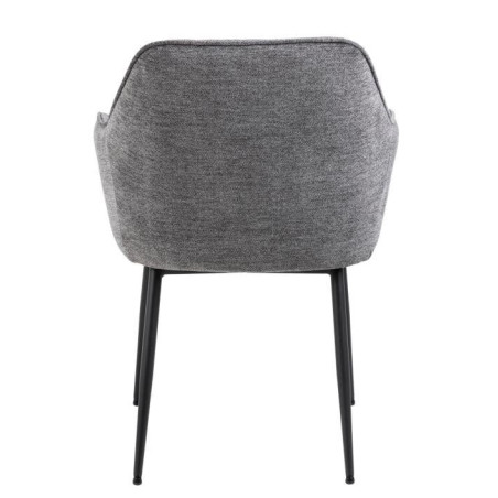 Krzesło Actona Brooke: Pikowane, antracytowe | Elegancki design