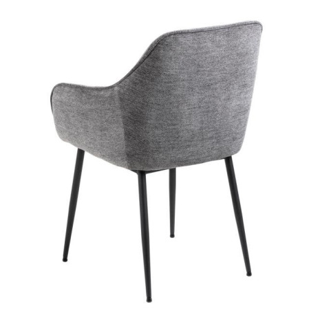 Krzesło Actona Brooke: Pikowane, antracytowe | Elegancki design