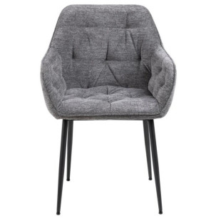 Krzesło Actona Brooke: Pikowane, antracytowe | Elegancki design