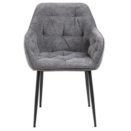 Krzesło Actona Brooke: Pikowane, antracytowe | Elegancki design