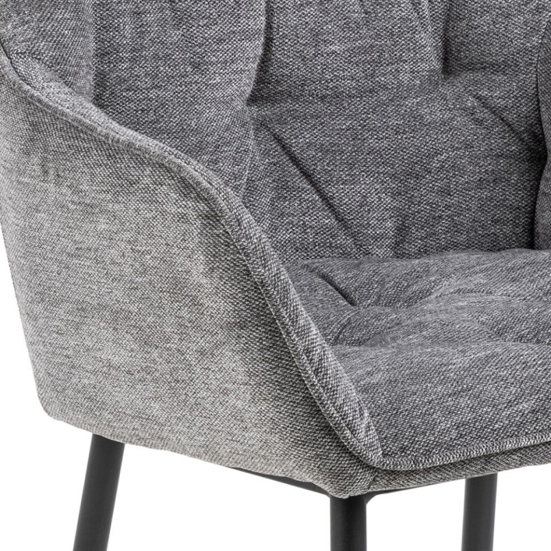Krzesło Actona Brooke: Pikowane, antracytowe | Elegancki design