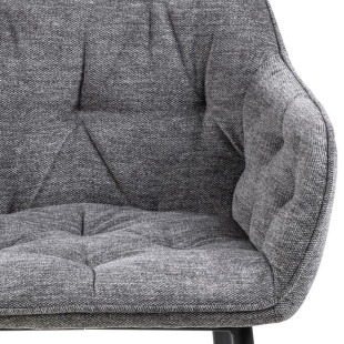 Krzesło Actona Brooke: Pikowane, antracytowe | Elegancki design